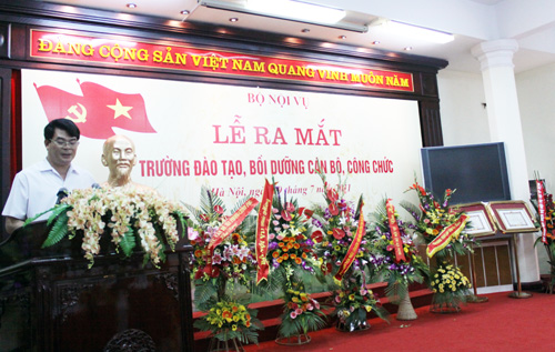 Lễ ra mắt Trường Đào tạo, bồi dưỡng cán bộ, công chức